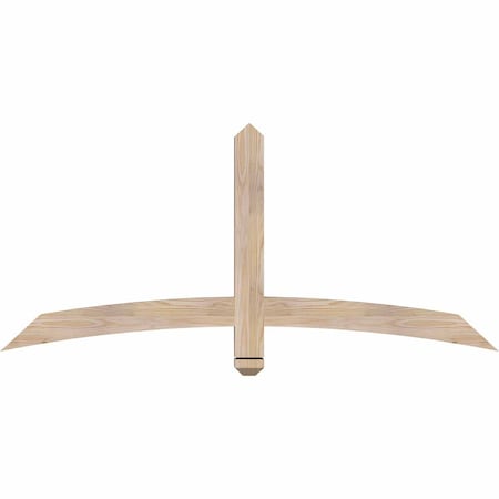 Ekena Millwork Bellingham Smooth Timber Gable Bracket, Douglas Fir, 60"W x 27"H x 3 1/2"D x 3 1/2"F, 11/12 Pitch GBW060X27X0404BEL00SDF